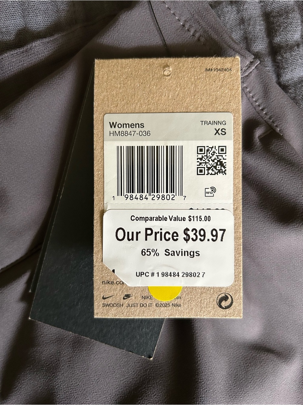 Nike Womens Training Pants - Charcoal Gray
